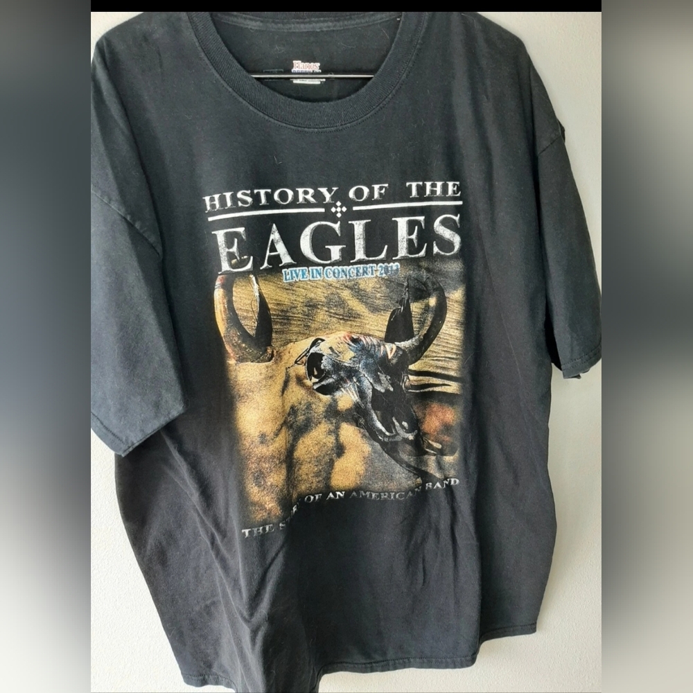 Eagles "History of the Eagles" Black Graphic Short Sleeve Tee
